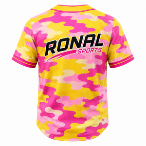 Camiseta de Béisbol para Hombre, Talla Grande, con Logotipo Personalizado, Uniformes Deportivos al por Mayor, Sublimación, Bordado, Nombre y Número del Equipo - Product Image 2