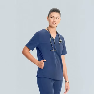 Breathable Unisex Hospital Medical Custom Logo Plain <b>Scrub</b> Sets for Doctors & Nurses Top Pants Sets - Product Image 3