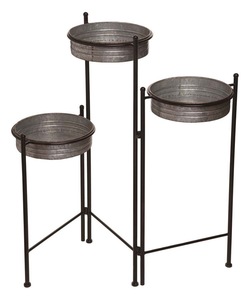 Pot de fleurs décoratif moderne en fer métallique pour plantes d'intérieur et d'extérieur avec support pour la décoration de la maison, du jardin et du balcon - Product Image 5