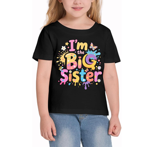 Camiseta de Jersey para Bebés Niñas de Año Nuevo, 100% Algodón, Manga Corta, Transpirable, de Secado Rápido, Ecológica, Moderna e Informal - Product Image 3