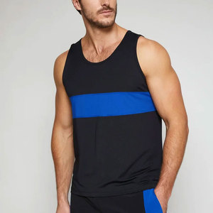 New Arrival Men's <b>Plus</b> <b>Size</b> Black Color Casual Tank <b>Top</b> Breathable Eco-Friendly Quick Dry Knitted O-Neck Undershirts Singlets - Product Image 2
