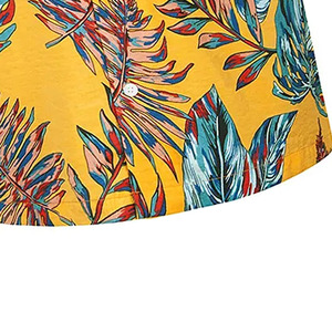เสื้อเชิ้ตผู้ชายลายดอกไม้ ทรงโมเดิร์น พิมพ์ลายดอกไม้ สวมใส่สบายๆ สำหรับวันพักผ่อน รับผลิตแบบ OEM ODM ส่งออกโดยตรงจากโรงงาน - Product Image 4