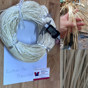 Tiras de ratán crudo anti-termitas de 7-10 mm de grosor para pantallas de lámparas, persianas y tejidos. Material de fibra de ratán al por mayor. - Product Image 5