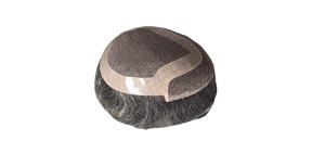 Perruque Taz Hair BD en cheveux humains, ondulée, prothèse, 100% cheveux chinois Remy, toupet à dentelle frontale avec base mono - Product Image 3