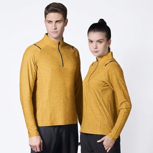 Camiseta Deportiva de Manga Larga con Media Cremallera, Tejida, Transpirable, Personalizable al por Mayor, Unisex, con Logotipo Personalizado - Product Image 2