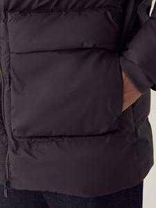 Veste parka matelassée à capuche pour homme, marron foncé, longueur mi-longue, isolée, pour l'hiver, sur mesure, OEM, ODM, vente en gros - Product Image 5