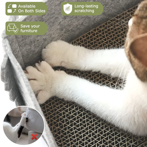 Rectangular <strong>Cat</strong> Corrugated Scratcher Pad Lounge <strong>Box</strong> Felt Pet <strong>Bed</strong> with Removable Cardboard - Product Image 4