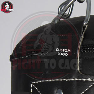 Boxing Angle Uppercut Bag Pure Black Color Durable Leather Heavy-Duty EPE Filled Shock Absorption Tear Resistant Punching Bag - Product Image 6