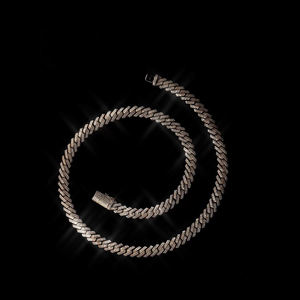 AMBER JEWELS Luxury Unisex 14K Solid Gold Lab Grown Diamond Radiant Cut Claw Setting Geometric Chain Link Hip Hop Bracelet - Product Image 2
