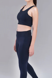 Ensemble de sport 2 pièces BFashion : Soutien-gorge de sport et leggings taille croisée, anti-transpiration, couleur unie, pour gym et yoga - Product Image 3