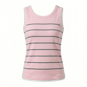 เสื้อกล้ามกีฬาผู้หญิงพร้อมส่ง ระบายอากาศได้ดี ผลิตจากโพลีเอสเตอร์ 100% พิมพ์ลายพัฟ รับสกรีนโลโก้ด้านหน้า/หลัง โรงงานผลิตเสื้อผ้าโดยตรง - Product Image 1