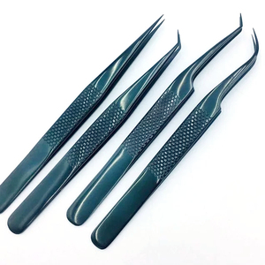 Black Eyelash Extension Tweezers Manufacturer & Supplier Pakistan Tweezer Maker Customized Lash Tools Eyelash Tweezer mink - Product Image 3