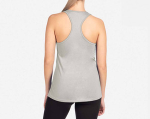 Débardeur tricoté pour femme, couleur unie, respirant, séchage rapide, col rond, style décontracté, logo frontal, bleu - Product Image 6