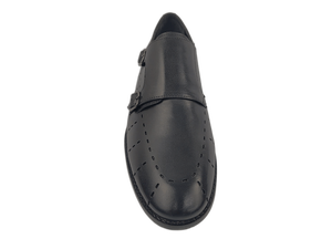 Mocasines de Hombre de Cuero Genuino con Punta Redonda y Hebilla, Suela de Goma Transpirable, Diseño Sólido para Todas las Temporadas - Product Image 4