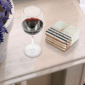 Modern Luxury Eco-Friendly <b>Square</b> Navy Resin Coaster Set - Product Image 3