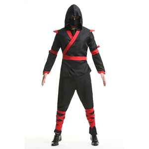 Ropa Deportiva de Color Contrastante para Exteriores, Ropa de Artes Marciales, Trajes de Ninja, Conjunto de Uniforme de Ninja Profesional con Alas en los Hombros - Product Image 1