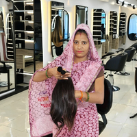 100% Extensions de cheveux humains bruts vierges en vrac soyeux droits noir naturel cheveux indiens sans Tengle pour les femmes