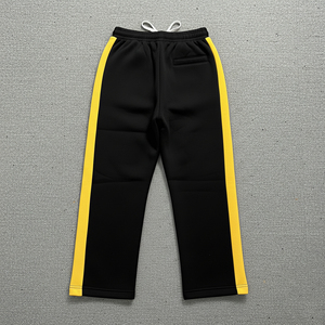 Nouveau style – Pantalon homme vintage en lin/coton et laine, délavé à l'acide, bicolore, streetwear, décontracté, mi-lourd, imperméable, pour l'automne - Product Image 5