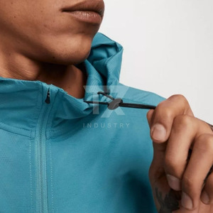Pakistan Men's <b>Winter</b> Windbreaker <b>Jacket</b> 100% Nylon Canvas Hooded <b>Waterproof</b> Front Logo Customizable - Product Image 6