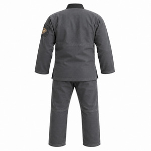 Kimono Gris para BJJ, 100% Algodón, Corte Regular, Ropa de Artes Marciales para Hombre Adulto, Duradero, Logotipo en la Manga Izquierda - Product Image 2