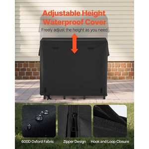 4 ft Outdoor Firewood Rack Waterproof Cover 1/4 Cord Storage Metal <b>Log</b> <b>Holder</b> 400lb Max Weight Capacity Waterproof Storage for - Product Image 4