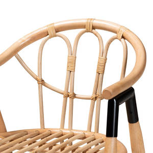 23.6'' Rattan Woven Kitchen <b>Furniture</b> Counter <b>Bar</b> Stool - Product Image 6