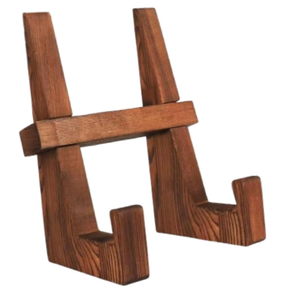 Soporte de Madera para Platos, Estante de Madera en Forma de A, Soporte de Almacenamiento Rústico de un Solo Nivel, Soporte de Madera para Platos - Product Image 1