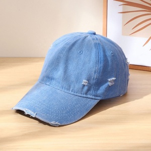 Casquette en jean délavé personnalisée pour homme, style vintage, avec boucle métallique, vente en gros OEM BD - Product Image 6