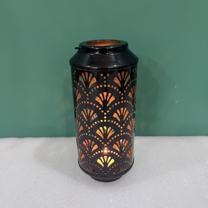Tall Metal Candle Holder Hollow Pattern <b>Lantern</b> <b>Tea</b> <b>Light</b> Decorative Cylinder for Home Wedding Ramadan Decor - Product Image 4