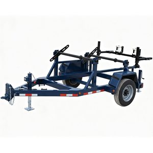 Hochleistungs-2-Rollen-Kabelanhänger, kommerzieller OEM-Mehrfach-Kabeltrommel-Spenderanhänger für Glasfaser und Mikrokanäle - Product Image 1