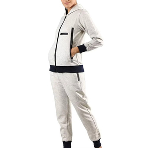 High Quality Women <b>Men's</b> Winter Tracksuits Streetwear Style Solid Color 2 Piece 100% Cotton Sports Jogging <b>Suit</b> Wholesale - Product Image 4