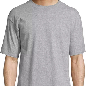 T-shirt Premium à Manches Courbes et Coutures Discrètes pour Homme, Coupe Boxy, Uni, Vierge, Personnalisable par Sérigraphie, Hauts en Tissu Tricoté Couleur Unie - Product Image 1