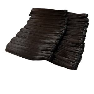 Extensions de cheveux humains vierges naturels, pointes plates, clips à ruban, cheveux doublement tirés, prix de gros, lisses - Product Image 4