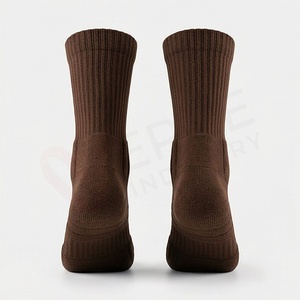 Calcetines de Hombre, Estilo Clásico, Tejidos, Color Sólido, Marrón, para Uso Diario en Otoño - Product Image 2