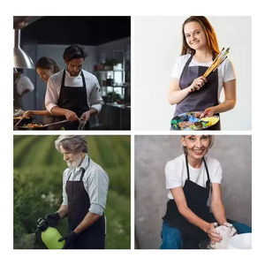 ผ้ากันเปื้อนทำงานหนังแท้แบบ unisex ปรับสายคล้องคอได้ กันฝุ่น ชุดยูนิฟอร์มครัว ผ้ากันเปื้อนอเนกประสงค์สำหรับงานซ่อมแซม แห้งเร็ว - Product Image 5
