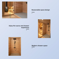 Poêle à bois sec pour 2 personnes proche et moderne Sauna portable Sauna à vapeur avec salle de douche