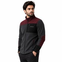 Blouson bomber en polaire chaud pour homme avec logo personnalisé, col montant, style streetwear, fermeture éclair intégrale, en toile polaire