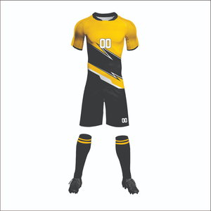 Ensemble de maillots de football sublimés pour hommes, dégradé bleu-noir, manches courtes, évacuation de l'humidité, coupe athlétique, toutes saisons, numéros d'équipe - Product Image 3