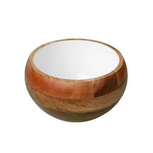 Ustensiles de cuisine en bois massif faits à la main de haute qualité avec logo personnalisé, bols en bois d'acacia pour soupe, riz, salade - Product Image 1