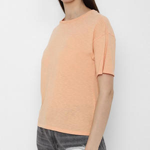 T-shirt vintage à manches courtes à prix avantageux, fabriqué par un grand fabricant, meilleur matériau, avec logo personnalisé, pour femme. - Product Image 2