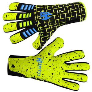 Gants de gardien de but professionnels personnalisés, paume avant en latex aqua, dos en latex avec impression par sublimation et caoutchouc injecté en silicone T-Tab - Product Image 6