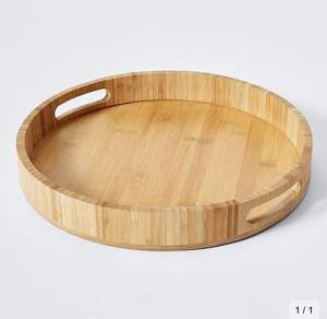 Plateau de service à thé en bambou de luxe - Product Image 1