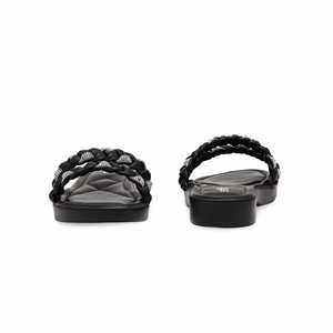 คอลเลกชันรองเท้าแตะขนสีดำแฟชั่นสำหรับ PU0484รองเท้าแตะอย่างเป็นทางการ - Product Image 2