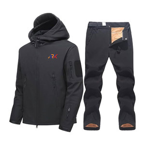 Ensemble veste et pantalon softshell de haute qualité, ensemble veste et pantalon softshell élégant avec doublure chaude - Product Image 1