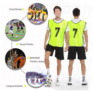 Maillots d'entraînement Scrimmage pour sports d'équipe, dossards de football numérotés pour adultes et jeunes, maillots d'entraînement respirants et légers - Product Image 5