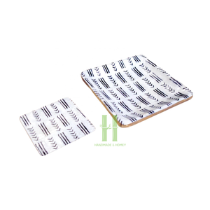 Platos de cerámica verde y blanca para mesa de comedor Platos de platos OEM para decoración de mesa de Vietnam al por mayor - Product Image 3