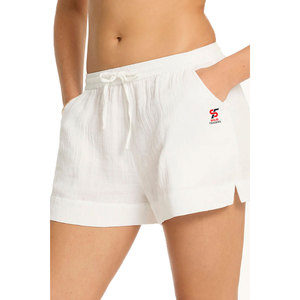 Short de plage pour femme Solid Trader, avec ceinture élastique robuste, doublure compressive, poches sécurisées, idéal pour les fêtes au bord de la piscine et les tenues décontractées - Product Image 1