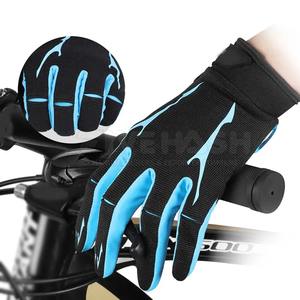 ถุงมือปั่นจักรยานกลางแจ้งแบบเต็มนิ้วกันลมกันกระแทกเหมาะสำหรับทุกฤดูกาลถุงมือปั่นจักรยานแบบเต็มนิ้ว - Product Image 3