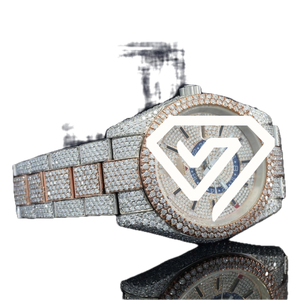 Montre automatique mécanique de luxe pour homme, entièrement sertie de diamants Moissanite VVS couleur D, style GMT - Product Image 4