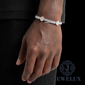 Premium Quality Moissanite Diamond Tennis Bracelet Iced Out Hip Hop Jewelry for <b>Men</b> and Women Custom Gold Silver Plated Chain - Product Image 4